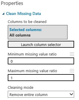 Clean Missing data Azure ML