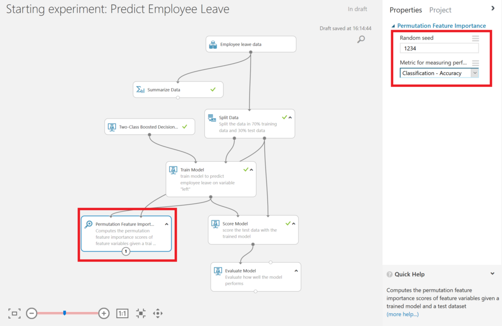 Predict Employee Leave - feature importance employee leave model